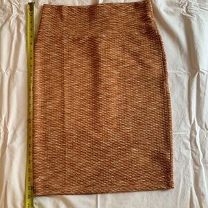 LULAROE slim skirt in sand color. Size M